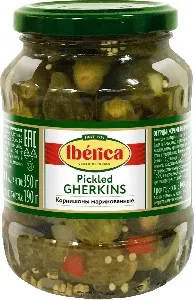Корнишоны IBERICA маринованные /стекло/ 370мл*12