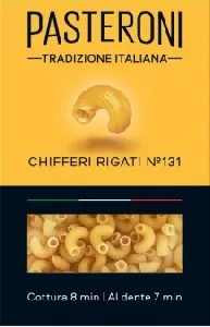 Макаронные изделия PASTERONI Chifferi Rigate №131 / Чиффери Ригате /картон/ 400г*12