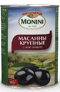 Маслины MONINI крупные с косточкой /жесть/ 385г*12 Маслины MONINI крупные с косточкой /жесть/ 385г*12