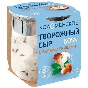 Сыр КОЛОМЕНСКИЙ творожный "С БЕЛЫМИ ГРИБАМИ" мдж в сухом веществе не менее 60% /стекло/ 170г*4 Сыр КОЛОМЕНСКИЙ творожный "С БЕЛЫМИ ГРИБАМИ" мдж в сухом веществе не менее 60% /стекло/ 170г*4