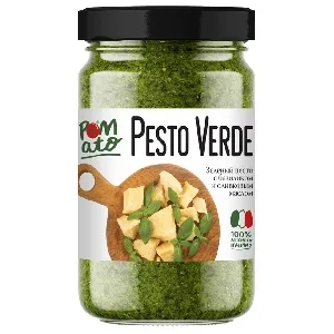 Соус POMATO PESTO VERDE Зеленый песто с базиликом и оливковым маслом /стекло/ 190г*12 Соус POMATO PESTO VERDE Зеленый песто с базиликом и оливковым маслом /стекло/ 190г*12