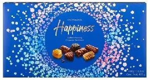 Конфеты MAUXION Ludwig Schokolade Non brand Happiness пралине в темном, молочном и белом шоколаде /картон/ 400г*15