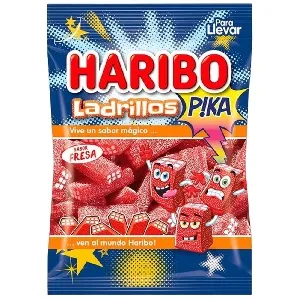 Мармелад HARIBO LADRILLOS Pika Клубничные бруски кислые 100г*18