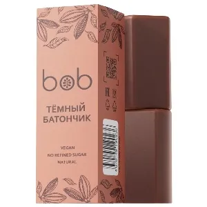 Батончик BOB неглазированный Темный (25г*2шт) /шоубокс/ 50г*12 Батончик BOB неглазированный Темный (25г*2шт) /шоубокс/ 50г*12