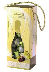 Конфеты LINDT LINDOR Marc de Champagne Bottle /картон/ 350г*6