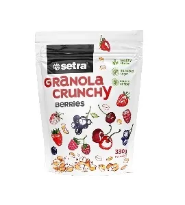 Гранола SETRA Granola crunchy хрустящие запеченные с ЯГОДАМИ: черная смородина, малина, клубника и вишня, без сахара /зип-пак/ 330г*7 Гранола SETRA Granola crunchy хрустящие запеченные с ЯГОДАМИ: черная смородина, малина, клубника и вишня, без сахара /зип-пак/ 330г*7