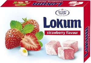 Лукум ZAHARNI ZAVODI со вкусом клубники 140г*36 Лукум ZAHARNI ZAVODI со вкусом клубники 140г*36