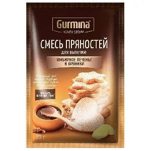 Смесь GURMINA HONEY STORY Имбирное печенье и пряники 20г*25 Смесь GURMINA HONEY STORY Имбирное печенье и пряники 20г*25