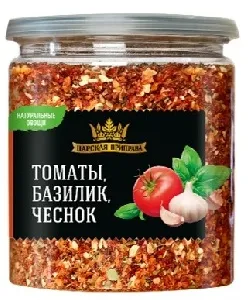Приправа ЦАРСКАЯ ПРИПРАВА Томаты, базилик, чеснок /банка/ 100г*10 Приправа ЦАРСКАЯ ПРИПРАВА Томаты, базилик, чеснок /банка/ 100г*10
