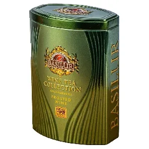 Чай BASILUR зеленый листовой "WINE TEA" ЗАМОРОЖЕННЫЙ ВИНОГРАД /жесть/ 75г*6