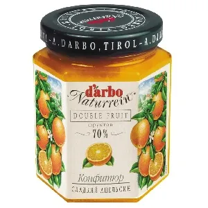 Конфитюр DARBO Сладкий Апельсин 70% /стекло/ 200г*6 Конфитюр DARBO Сладкий Апельсин 70% /стекло/ 200г*6