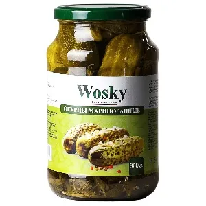 Огурцы WOSKY маринованные /стекло/ 950мл/990г*6 Огурцы WOSKY маринованные /стекло/ 950мл/990г*6