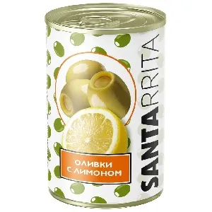Оливки SANTARRITA с лимоном /жесть/ 280г*12 Оливки SANTARRITA с лимоном /жесть/ 280г*12
