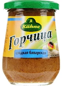 Горчица KUHNE сладкая "Баварская" /стекло/ 250г*10 Горчица KUHNE сладкая "Баварская" /стекло/ 250г*10