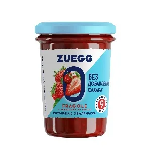 Конфитюр ZUEGG Zero Клубника с земляникой БЕЗ САХАРА /стекло/ 220г*8 Конфитюр ZUEGG Zero Клубника с земляникой БЕЗ САХАРА /стекло/ 220г*8