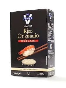 Рис RISO VIGNOLA для суши Ризо Виньола белый круглозёрный /картон/ 1кг*10