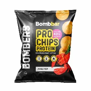 Чипсы BOMBBAR протеиновые со вкусом "Лобстер" /пакет/ 50г*16