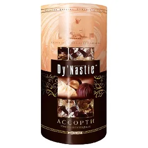 Конфеты Dy`Nastie шоколадные "Ассорти с кремовыми начинками" /туба/ 260г*8 Конфеты Dy`Nastie шоколадные "Ассорти с кремовыми начинками" /туба/ 260г*8