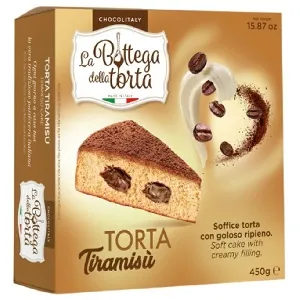 ***Торт CHOCOLITALY [2281] La Bottega Della TORTA с начинкой "Тирамису" /картон/ 450г*6