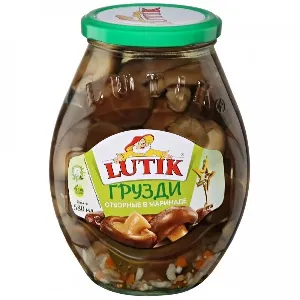 Грузди 11047 LUTIK отборные в маринаде /стекло/ 580мл*12 Грузди 11047 LUTIK отборные в маринаде /стекло/ 580мл*12