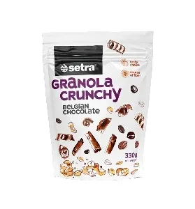 Гранола SETRA Granola crunchy хрустящие запеченные с ШОКОЛАДОМ: кусочки темного, молочного и молочно-белого бельгийского шоколада /зип-пак/ 330г*7 Гранола SETRA Granola crunchy хрустящие запеченные с ШОКОЛАДОМ: кусочки темного, молочного и молочно-белого бельгийского шоколада /зип-пак/ 330г*7