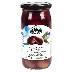 Маслины DELPHI KALAMATA с косточкой в рассоле /стекло/ 350г*12 Маслины DELPHI KALAMATA с косточкой в рассоле /стекло/ 350г*12