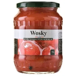 Томаты WOSKY очищенные в собственном соку /стекло/ 700мл/680г*12 Томаты WOSKY очищенные в собственном соку /стекло/ 700мл/680г*12