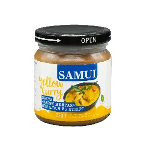 Паста SAMUI карри желтая для блюд из птицы /стекло/ 220г*12 Паста SAMUI карри желтая для блюд из птицы /стекло/ 220г*12