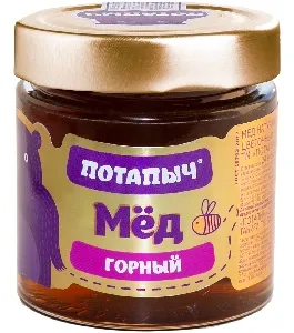 Мед ПОТАПЫЧЪ горный /стекло/ 250г*12 Мед ПОТАПЫЧЪ горный /стекло/ 250г*12