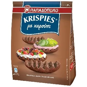 Сухари ПАПАΔОПUΛU Krispies с кэробом 200*10 Сухари ПАПАΔОПUΛU Krispies с кэробом 200*10