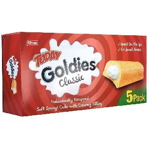 Кекс TODAY Goldies Cake Milk батончик с молочным кремом (Мультипак 30гх5) 150г*20
