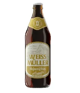 Пиво WEISSMULLER HEFEWEISSBIER светлое пастеризованное нефильтрованное неосветленное /стекло/ 0,5л*20
