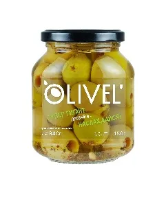 Оливки OLIVEL зеленые СУПЕР ГИГАНТ без косточки пряные в рассоле с маслом /стекло/ 340г*6 Оливки OLIVEL зеленые СУПЕР ГИГАНТ без косточки пряные в рассоле с маслом /стекло/ 340г*6