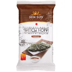 Чипсы-Нори SENSOY Премиум из морской водоросли Teriyaki /пакет/ 4,5г*18