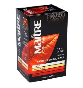 Чай MAITRE DE THE черный Classic Black (Кенийский, де Люкс, французский, эрл грей, индийский) /картон/ 40г*12
