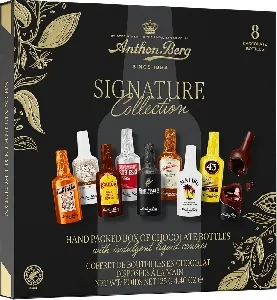 Конфеты ANTHON BERG ассорти с начинками премиального алкоголя Signature, черная плоская кор. /картон/ 125г*14
