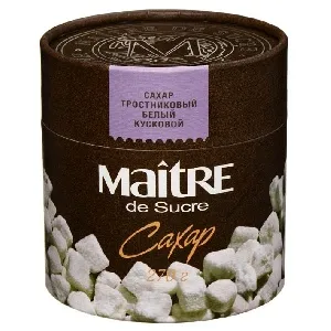 Сахар MAITRE DE SUCRE тростниковый белый нерафинированный /картон/ 270г*6