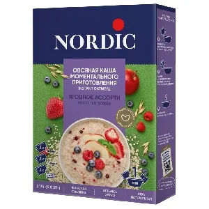 Каша NORDIC овсяная м/п с ЯГОДНОЕ АССОРТИ /картон/ 210г*10 Каша NORDIC овсяная м/п с ЯГОДНОЕ АССОРТИ /картон/ 210г*10