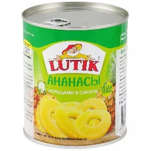 Ананас 14036 LUTIK кольцами в сиропе /жесть/ 850мл*12 Ананас 14036 LUTIK кольцами в сиропе /жесть/ 850мл*12
