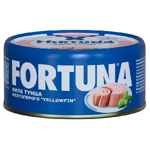 Тунец FORTUNA филе YELLOWFIN в собственном соку /жесть/ 185г*12 Тунец FORTUNA филе YELLOWFIN в собственном соку /жесть/ 185г*12