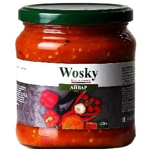 Икра WOSKY овощная "АЙВАР" /стекло/ 450мл/455г*12 Икра WOSKY овощная "АЙВАР" /стекло/ 450мл/455г*12