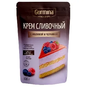 Крем GURMINA HONEY STORY сливочный малина-черника 100г*10