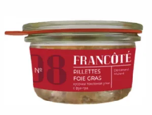 Рийет FRANCOTE с фуа-гра №8 /стекло/ 120г*6