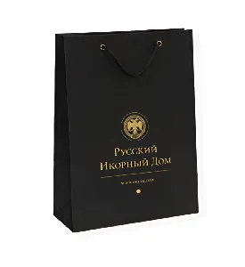 Пакет брендированный "Русский Икорный Дом" бумажный (размер 22х30х9см)