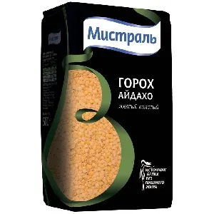 Горох МИСТРАЛЬ шлифованный колотый Желтый Айдахо /пакет/ 500г*12 Горох МИСТРАЛЬ шлифованный колотый Желтый Айдахо /пакет/ 500г*12