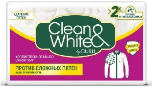 DURU 1*120г Мыло Хозяйственное Против пятен Clean&White/48/